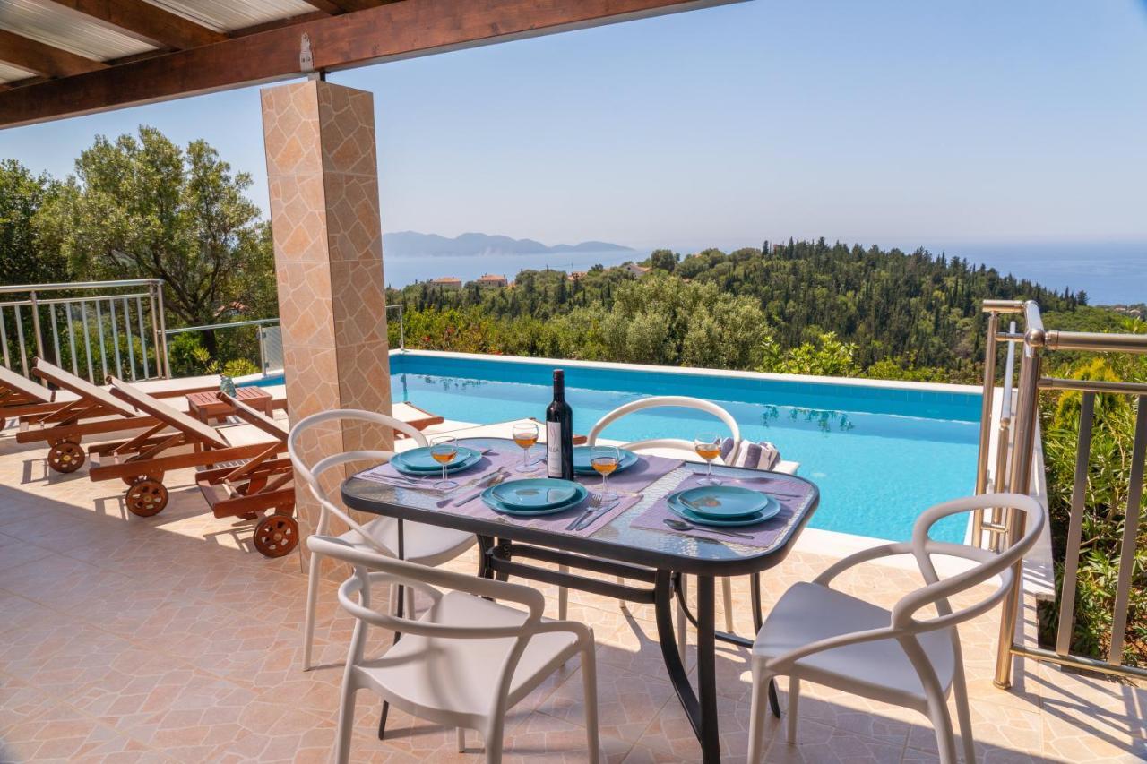 Stone Villa Eriphyle ,Private Witn Sunset View Fiskardo Exterior foto