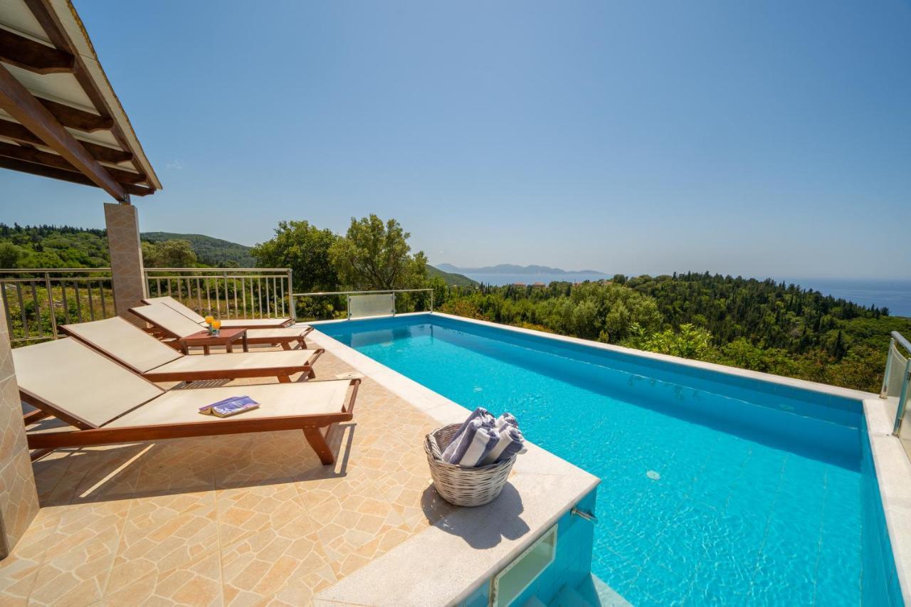 Stone Villa Eriphyle ,Private Witn Sunset View Fiskardo Exterior foto